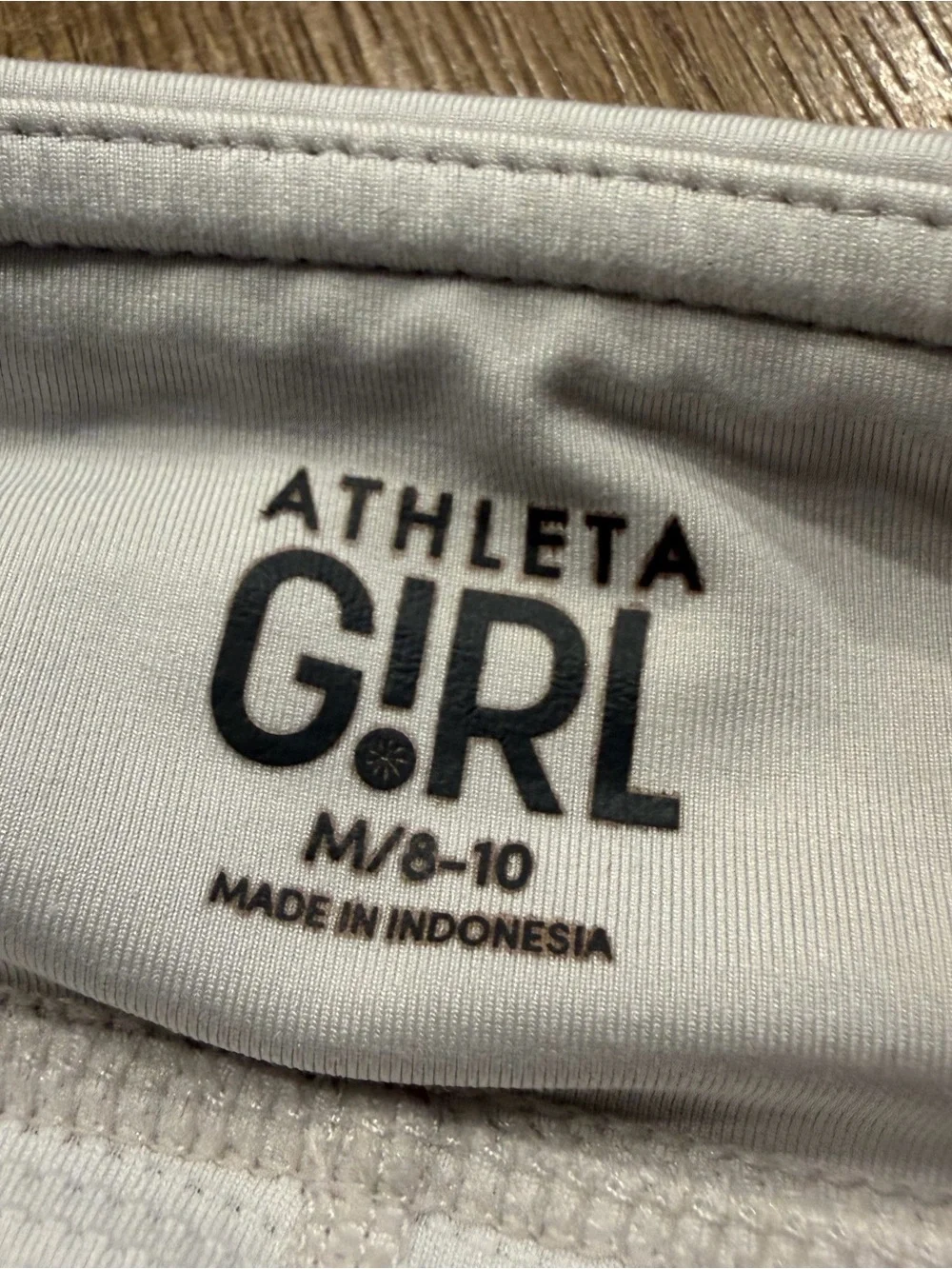 Athleta Light Pink / cream Pleated Hem tennis Skort, girl M 8-10
